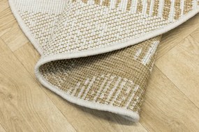 Obojstranný koberec BRUSSELS 206131/10820 béžový / krémový kruh