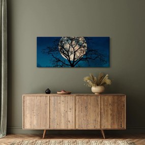Obraz stromu so splnom (120x50 cm)