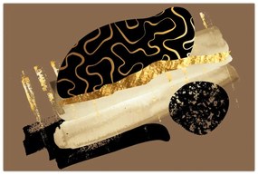 Obraz - Abstrakcia golden brown N⁰3 (90x60 cm)