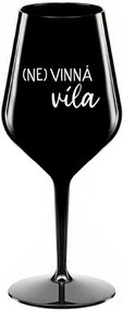 (NE)VINNÁ VÍLA - čierny nerozbitný pohár na víno 470 ml