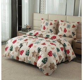 Flanelové obliečky z mikrovlákna HOLLY krémové Rozmer obliečky: 2 ks 70 x 90 cm | 200 x 220 cm