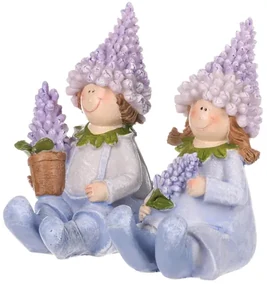 Figúrka s motívom levandule, výška 12cm