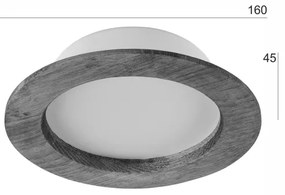 LED podhľadové svietidlo WOODY SPOT LED/12,5W/230V 3000K čerešňa Ø16 cm