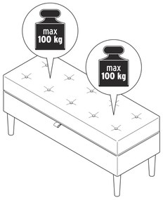 Čalúnená lavica s úložným priestorom