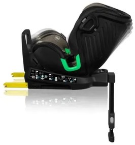 Lionelo - Autosedačka so základňou otočná HARMONY i-Size 40-150 cm čierna/olivová