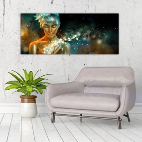 Obraz zlatej víly (120x50 cm)