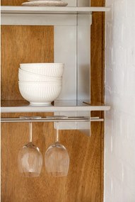 Poschodová kovová polica v striebornej farbe 70 cm Tivo – noo.ma