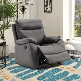Polohovacie kreslo sivé, elektrické TV-4094 GREY3