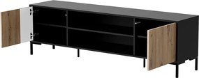 TV stolík Merci 180 cm čierny/dub artisan