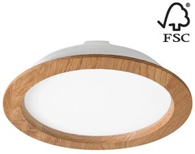 LED Podhľadové svietidlo WOODY SPOT LED/23,5W/230V 4000K dub ø 23,5 cm