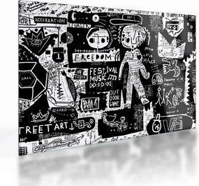 Sklenený obraz - Graffiti (70x50 cm)