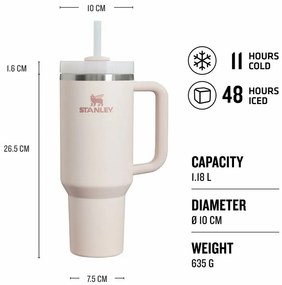 STANLEY Quencher H2.O FlowState Tumbler 1180 ml Rose Quartz 2.0