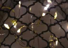 Sada dekoratívnych svietidiel, biele sklo micro LED