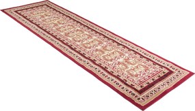 Červený obdĺžnikový koberec Atlas PP – nízky vlas 0,8 cm Rozmer: 100x150 cm