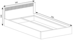 Manželská posteľ 160 cm Nature 17 (s LED osvetlením) (dub ribbeck). Vlastná spoľahlivá doprava až k Vám domov. 1057921