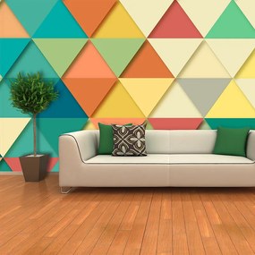 Sablio Tapeta Trojuholníky - 125x75 cm