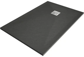 Mexen Stone+ kompozitná štvorcová sprchová vanička 100 x 90 cm, Antracit - 44719010