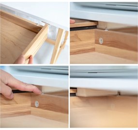 Pracovný stôl s bielou doskou 85x135 cm Luka - Ragaba