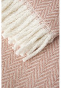 Ružový pléd s podielom bavlny Euromant Skyline, 140 x 180 cm