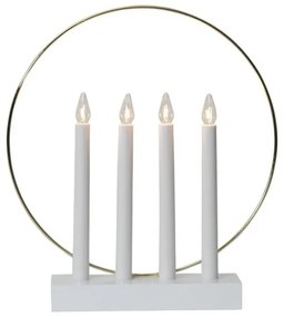 Eglo 410979 - Vianočný svietnik GLOSSY 4xE10/3W/230V biela