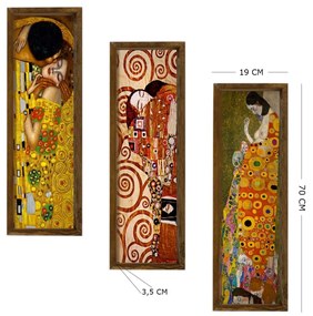 Súprava obrazov Lavuge 3 ks 19x70 cm zlato-žltá
