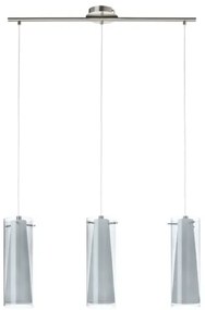 EGLO 90305 - Luster závesný PINTO NERO 3xE27/60W dymová