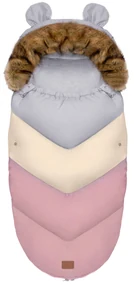 Dekorstudio Detský fusak s kožušinou Teddy N PRO-V Pastelovo ružový