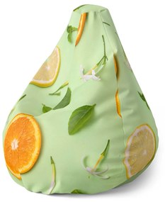Sablio Sedací vak Pear Citrus a kvet - 70 x 95 x 15 cm