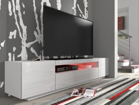 TV stolík/skrinka Nikka 200BB (biela + biely lesk). Akcia -20%. Vlastná spoľahlivá doprava až k Vám domov. 1124861