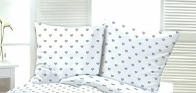 INTERMEDIC SK Obliečka na vankúšik Srdce White/grey 40x40cm