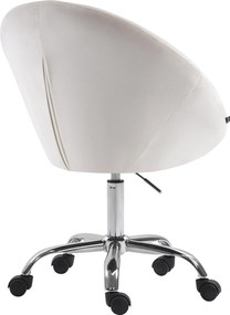 Pracovná stolička London zamat - krémová