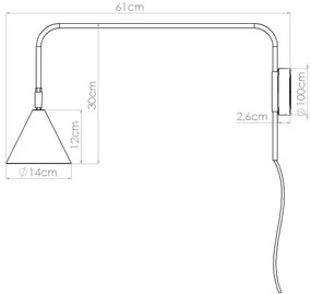 Sollux SL.1698 - Nástenná lampa NOX 1xE14/10W/230V zlatá