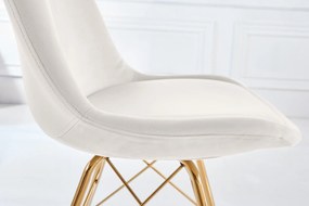 Stolička Scandinavia champagne velvet gold