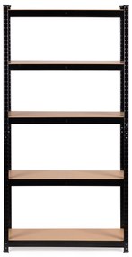 Kovový skladovací regál 180x90x40 cm, 5 políc, nosnosť 875 kg, ModernHome