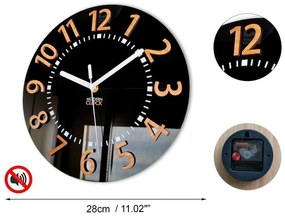 Nástěnné hodiny Eros 28 cm černé