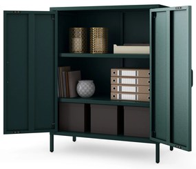 Skrinka do obývačky s policami VITO, 800 x 1015 x 400 mm, Modern: fľaškovo zelená farba