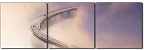 Obraz na plátne - Most v hmle - panoráma 5275B (120x40 cm)