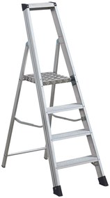 Elkop Stavebné hliníkový rebrík s plošinou 4 priečky