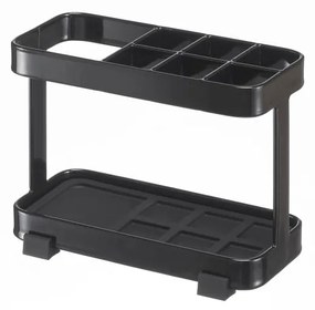 Čierny stojan na zubné kefky a pastu YAMAZAKI Tower