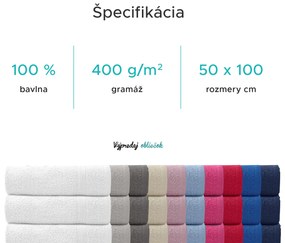 Uterák ELEGANZA 50x100 cm kráľovsky modrý, 100% bavlna