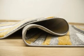 Koberec Amelia C012B vlny, sivý / žltý
