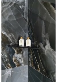 SAPHO AE200-0598 Abeline rohová polica rockstone 20 x 20 cm, black attica