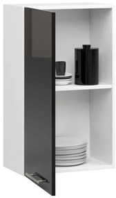 Horná kuchynská skrinka OLIWIA W 50 H720 biela / čierna, lesk