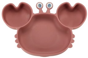 IKO Sada detského silikónového riadu – krab, ružový