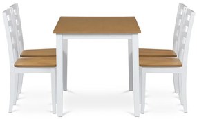 Autronic BONTEC Jedálenský set so 4 stoličkami, 120x75x75cm, masív, prírodný, VESPA OAK Farba: Prírodné