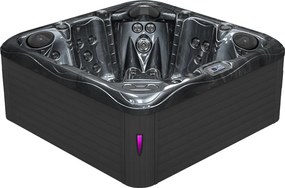 Záhradné kúpele 752 5 osôb 40 trysiek Čierna vlna puzdro Antracit 200x200