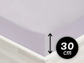 Jersey napínacie prestieradlo na vysoký matrac JR-028 Svetlo sivé 200 x 200 - výška 30 cm