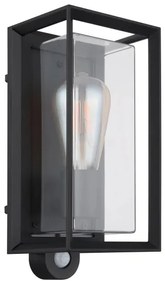 Globo 31982SS -Vonkajšia nást. sviet. so senzorom LOGANA 1xE27/60W/230V IP44 čierna