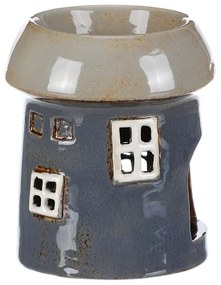 Aróma lampa Domček sivá, keramika, 11 x 11 x 13 cm