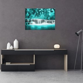 Obraz - Modrý vodopád (70x50 cm)